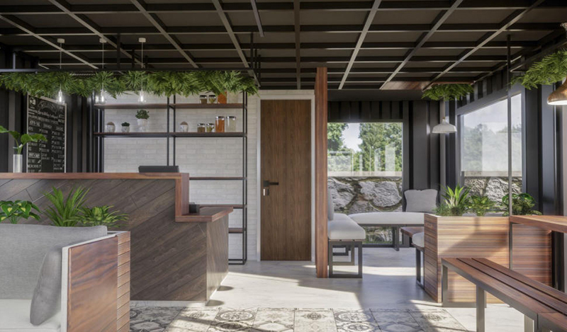 nhà hàng khung thép tiền chế