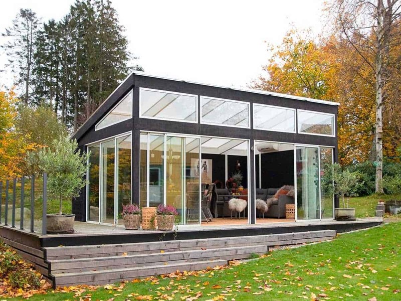 nhà vườn kính khung thép 