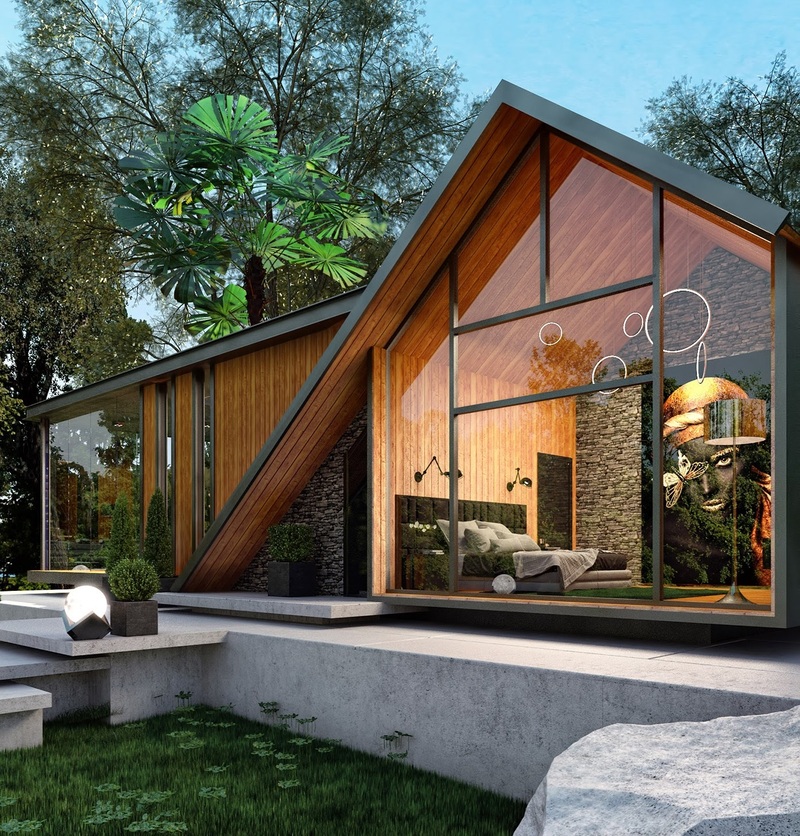 nhà vườn kính khung thép 